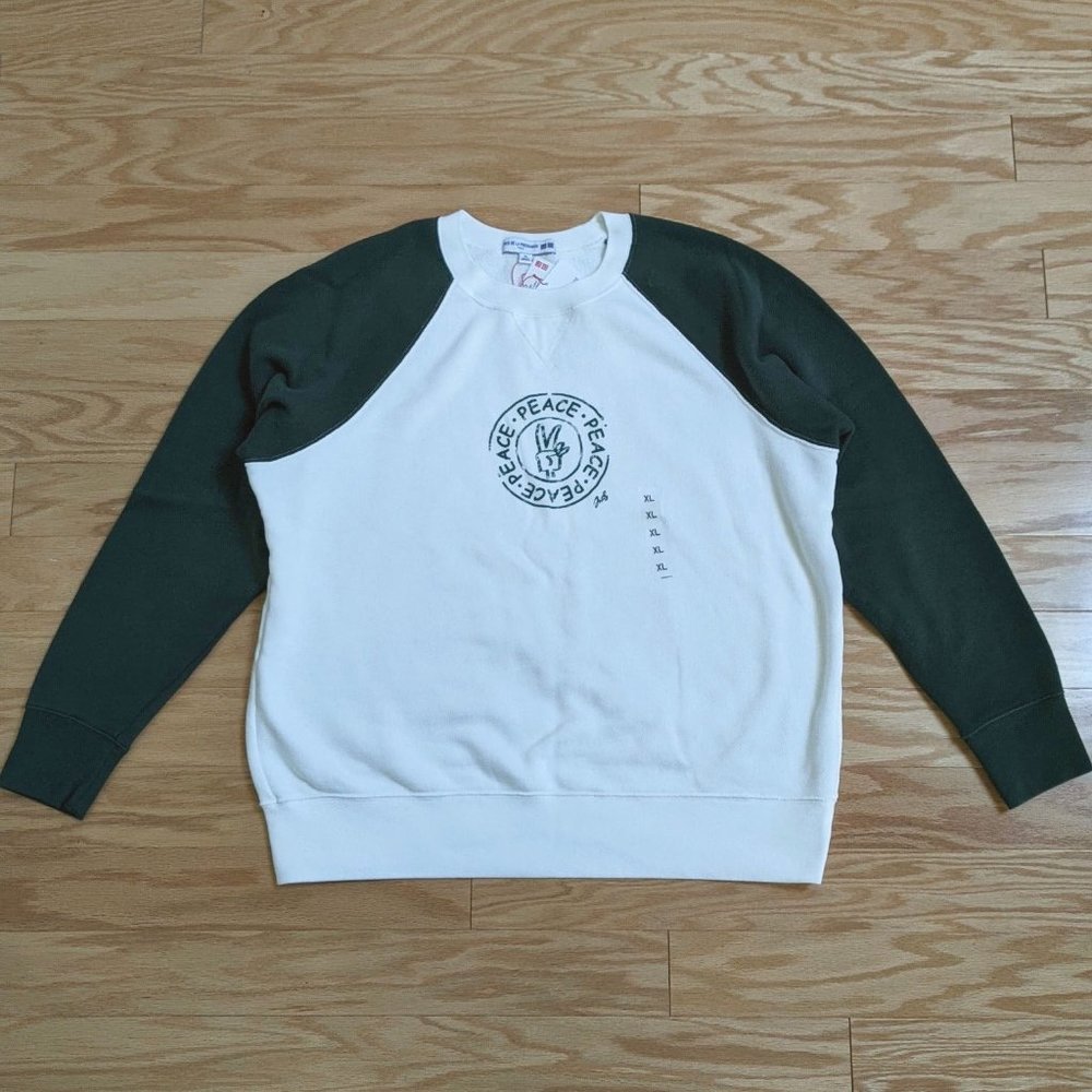 NWT UNIQLO Ines De La Fressange Crewneck Sweatshirt Peace XL